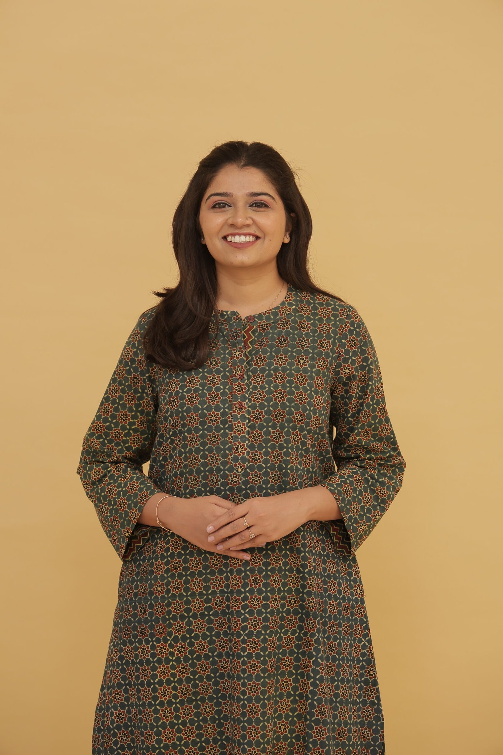 Ziya Green Ajrakh Cotton Straight Co-ord Set - Image 2