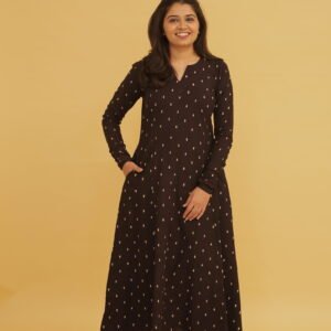 Ambar Charcoal Black Ajrakh Cotton Kurta