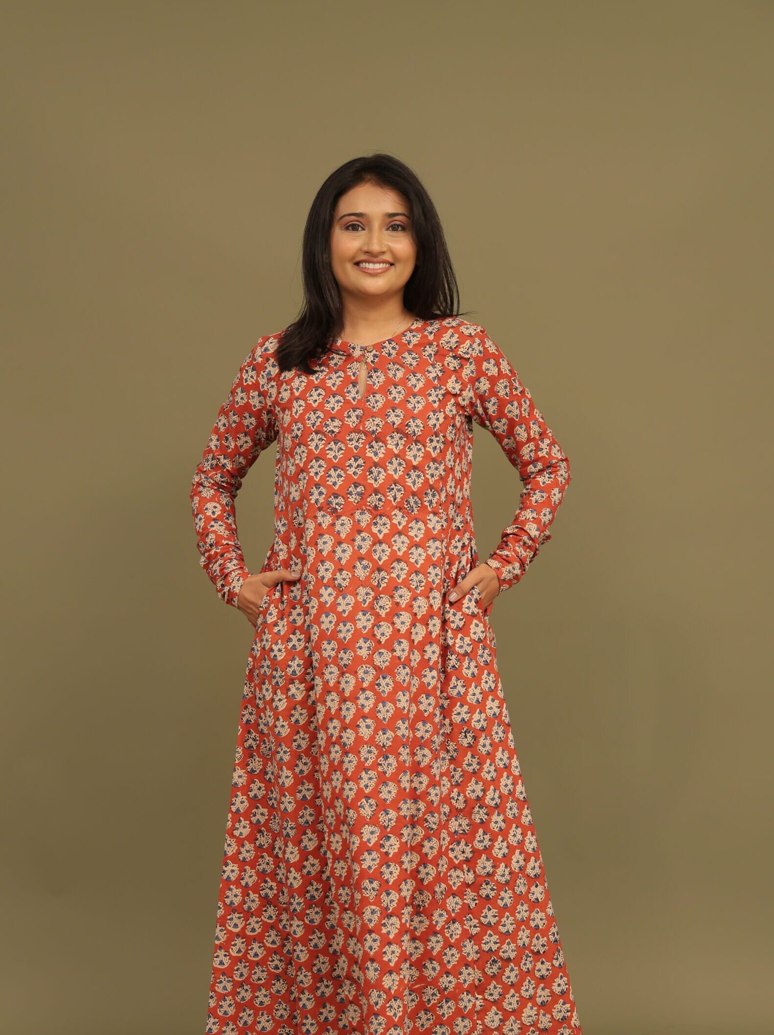Meher Bagru Handblock Cotton Kali Kurta