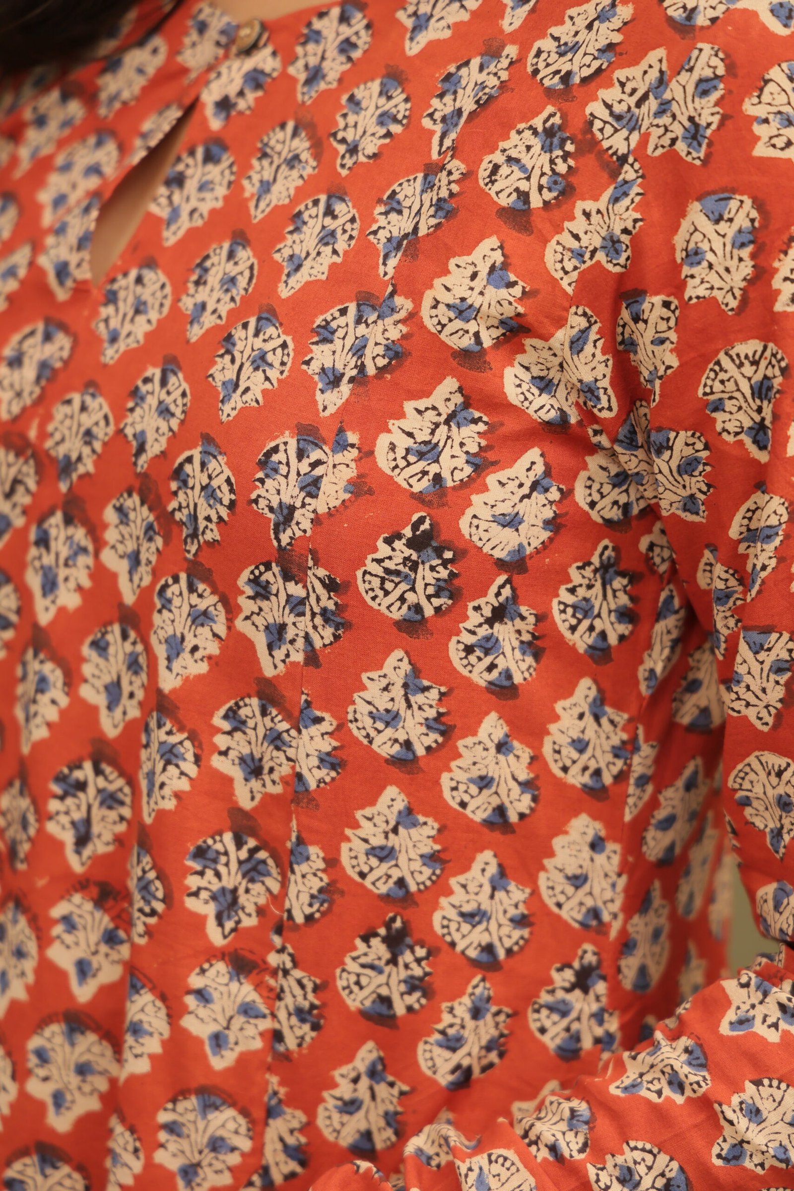 Meher Bagru Handblock Cotton Kali Kurta - Image 7