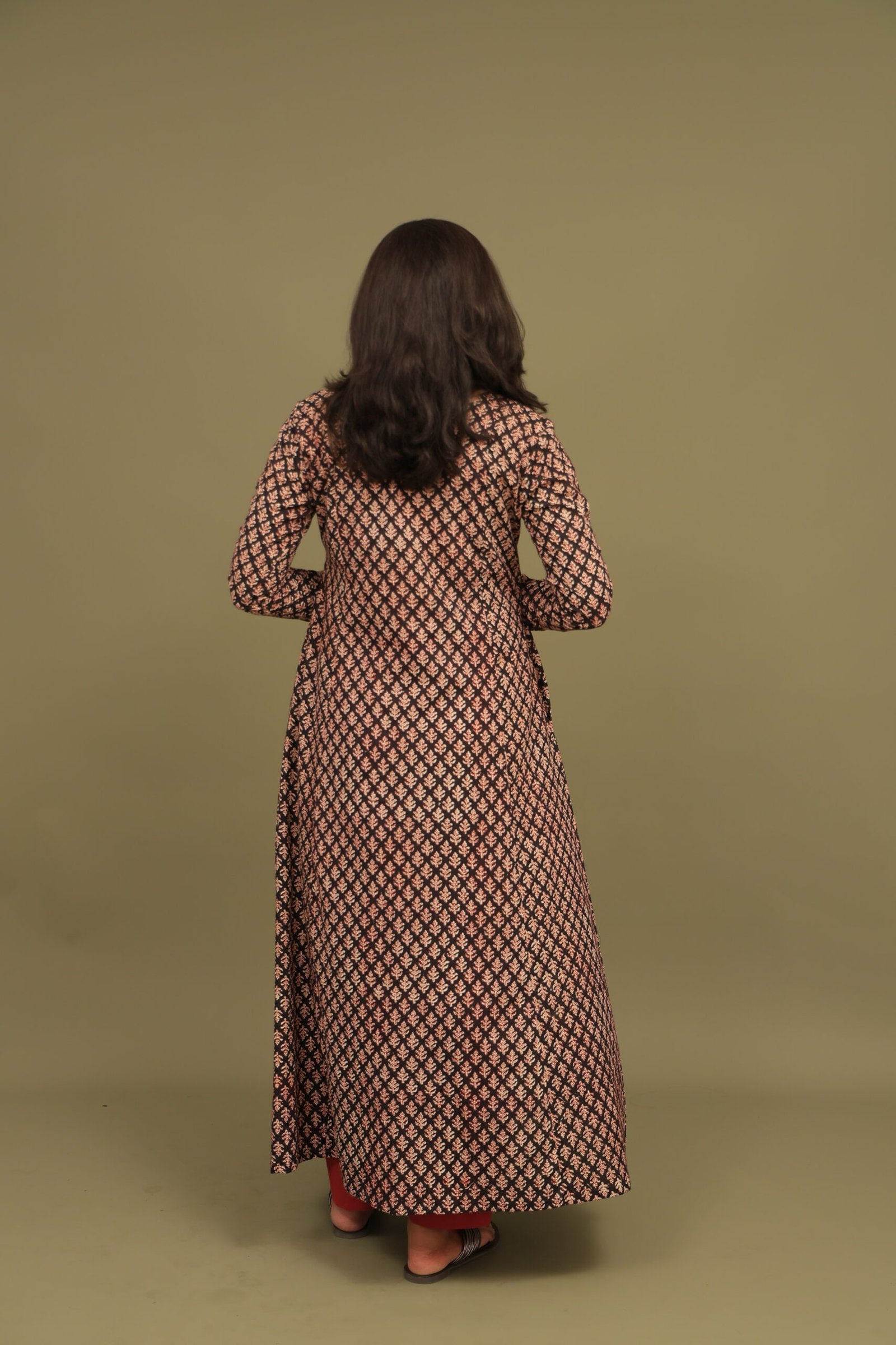 Nargis Bagru Handblock Cotton Kali Kurta - Image 10