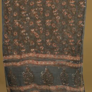 Indigo Maroon Bagru Dabu Handblock Kota Doria Dupatta