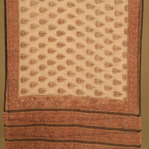 Off White Maroon Small Butti Bagru Handblock Kota Doria Dupatta