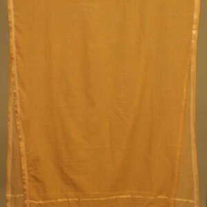 Mustard Solid Plain With Zari Border Kota Doria Dupatta