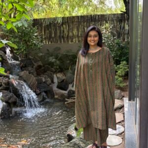 Mira Handblock Printed Ajrakh Cotton Co-ord Set