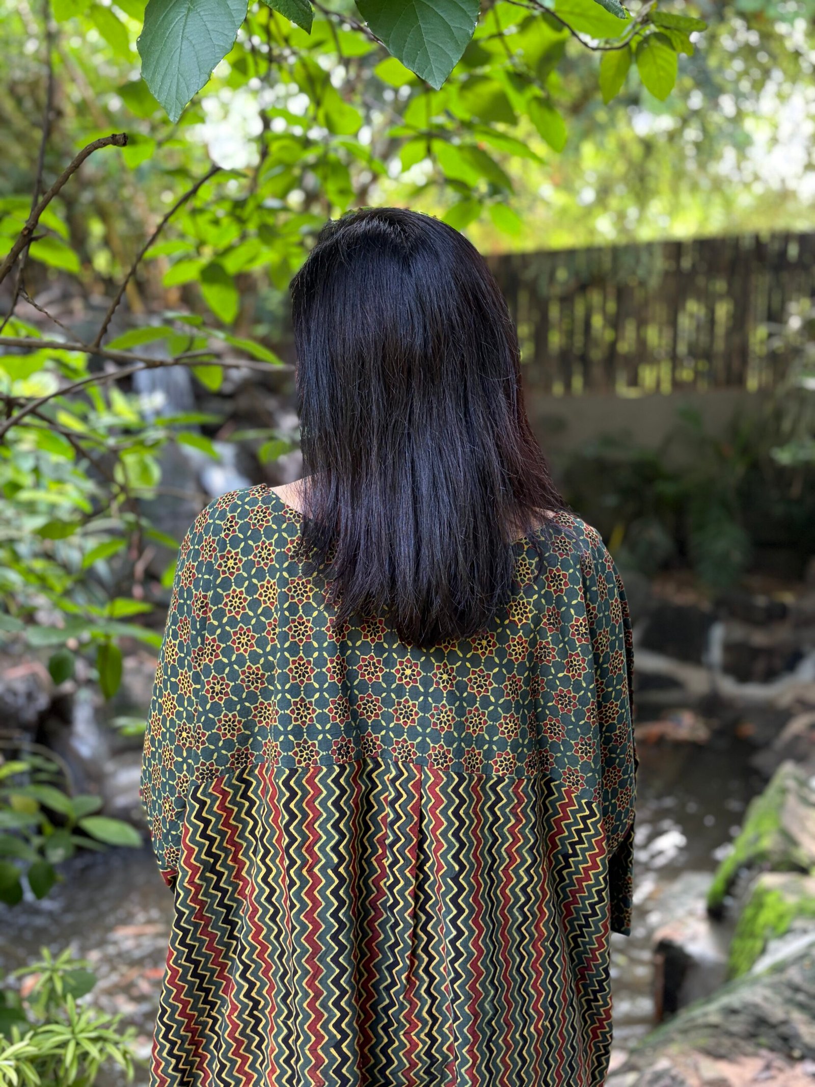 Mira Handblock Printed Ajrakh Cotton Co-ord Set - Image 4